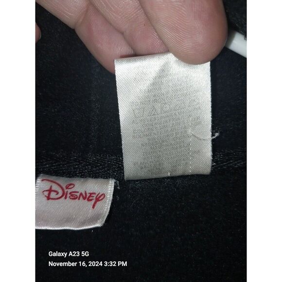 Disney Mickey Mouse Women's XL Black Fleece Full Zip Hoodie - Picture 4 of 5
